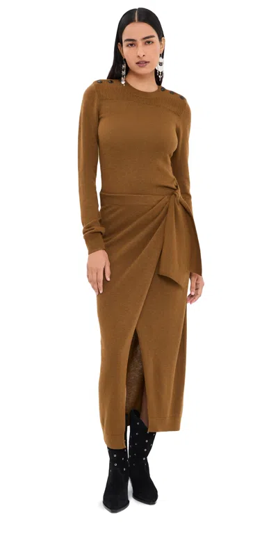 Isabel Marant Jozira Midi Dress Bronze