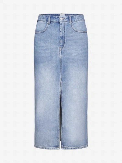 Isabel Marant Julicia Denim Midi Skirt In Blue