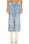 Isabel Marant Blue Tilauria Midi Denim Skirt In Ice Blue