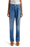 ISABEL MARANT ISABEL MARANT JULIETTE NONSTRETCH DENIM CARGO PANTS