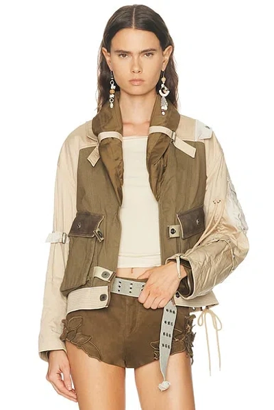 Isabel Marant Julissa Leather-trimmed Organic Cotton Jacket In Multi