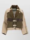 Isabel Marant Julissa Jacket Multi Pocket Button Drawstring In Brown