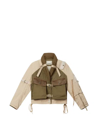 Isabel Marant Julissa Leather-trimmed Organic Cotton Jacket In Multi