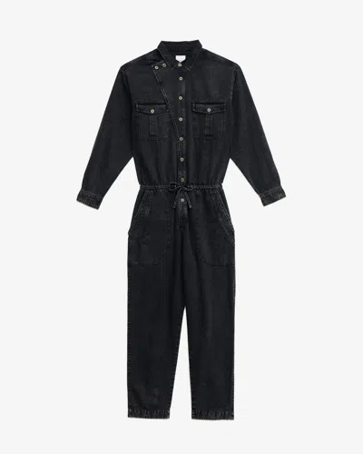 Isabel Marant Button-fastening Pocket Jumpsuit In Black