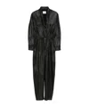 Isabel Marant Faux Leather Jumpsuit In Black