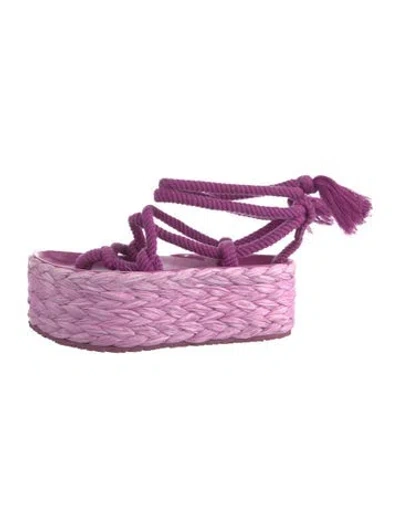 Pre-owned Isabel Marant Jute Espadrilles In Purple