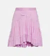Isabel Marant Kadavu Cotton And Silk Miniskirt In Pink