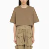 ISABEL MARANT ISABEL MARANT | KAKI-COLOURED COTTON CROPPED T-SHIRT