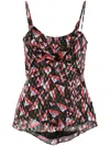 Isabel Marant Kalisia Geometric-print Tank Top In Black