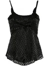 Isabel Marant Kalisia Geometric-print Top In Black