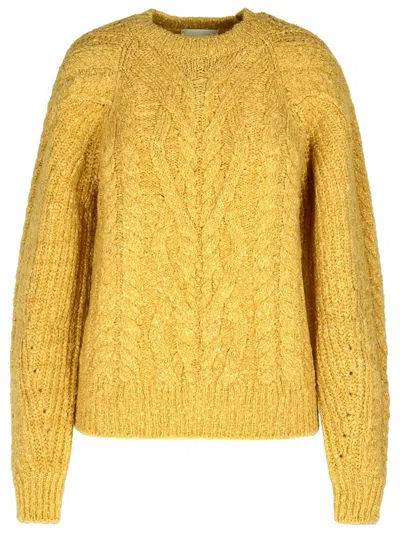 Isabel Marant Crewneck Long-sleeved Jumper In Beige