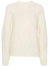 Isabel Marant Kallie Alpaca Blend Knit Sweater In Beige