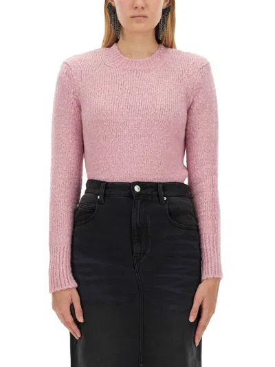 Isabel Marant Kalo Crewneck Jumper In Pink