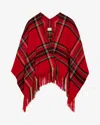 Isabel Marant Kamilo Plaid-check Fringe Scarf In Red
