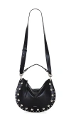 Isabel Marant Oskan Soft Zipped Cross Body Bag In 블랙