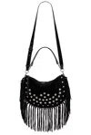 Isabel Marant Kanao Shoulder Strap Bag In Black & Silver