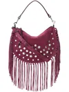 Isabel Marant Oskan Fringed Shoulder Bag In Pink