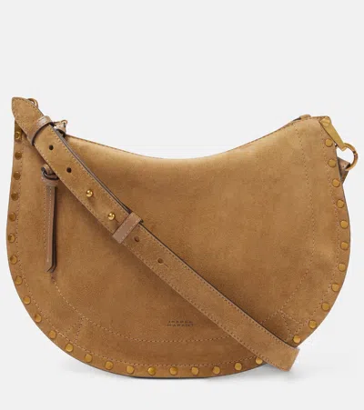 Isabel Marant Schultertasche Kanao Small Aus Veloursleder In Beige