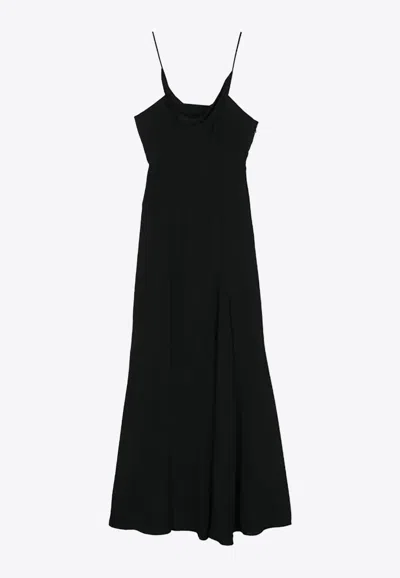 ISABEL MARANT KAPRI CREPE SLEEVELESS MAXI DRESS