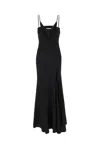 Isabel Marant Draped Neckline Slip Dress With Cut-out Detail In Black