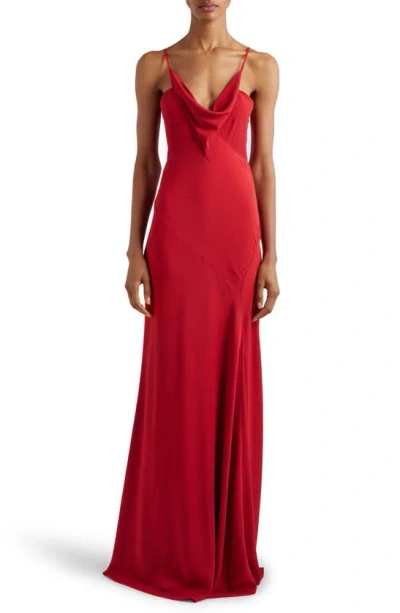 Isabel Marant Kapri Cowl-neck Cutout Maxi Dress In Red