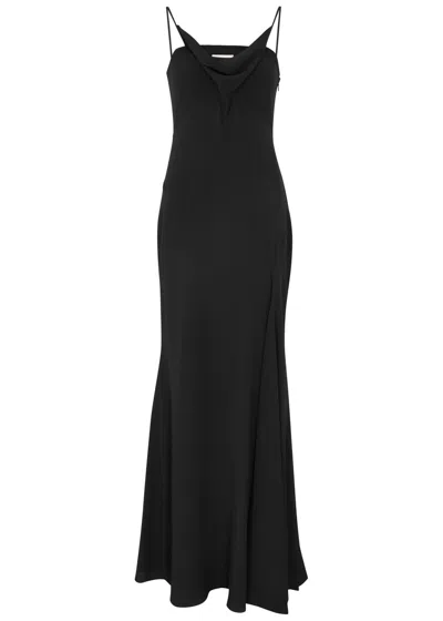 ISABEL MARANT KAPRI DRAPED MAXI SLIP DRESS