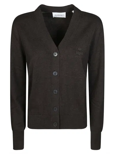 Isabel Marant Karinagz Wool-cotton Cardigan In Marrone