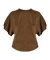 Isabel Marant Karlit Short-sleeved Top In Brown