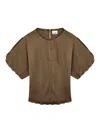 Isabel Marant Karlita Satin Blouse In Bronce