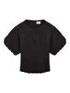 Isabel Marant Curved Hem Cut-out Blouse In Negro