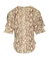 Isabel Marant Karlita Abstract Printed Top In Nude