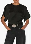 Isabel Marant Karlita Satin Blouse In Black