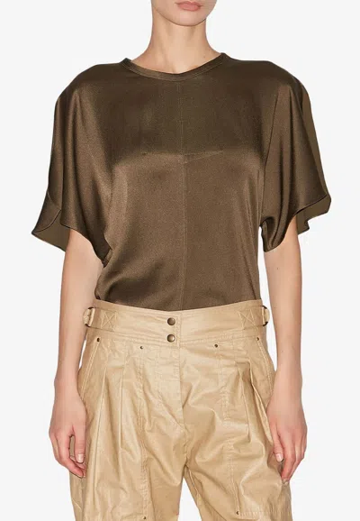 ISABEL MARANT KARLITA SATIN BLOUSE