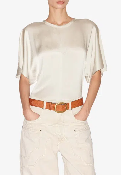 ISABEL MARANT KARLITA SATIN BLOUSE