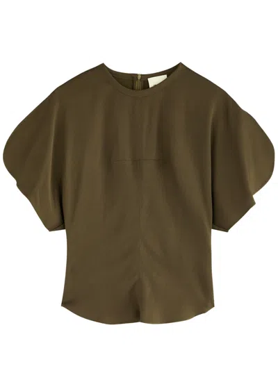 Isabel Marant Karlita Satin Top In Bronze