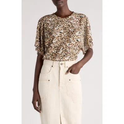 ISABEL MARANT ISABEL MARANT KARLITA SPLIT SLEEVE STRETCH SILK TOP