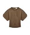 Isabel Marant Karlita Satin Blouse In Green