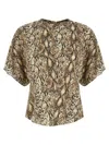 Isabel Marant 'animal Print Lightweight Top With Short Sleeves'