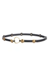 Isabel Marant Karlo Stud Leather Belt In Black