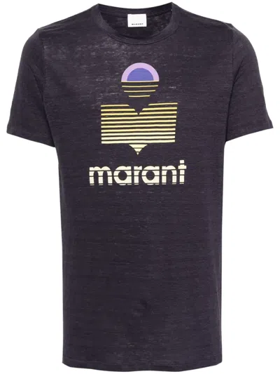 Isabel Marant Karman Linen T-shirt In Black