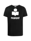 Isabel Marant Marant 'karman' Logo Linen T Shirt In Black