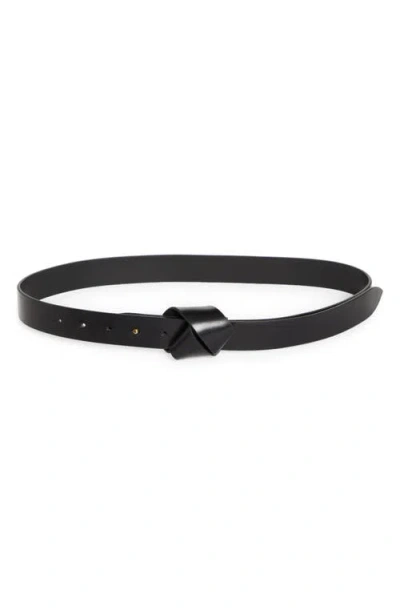 Isabel Marant Kassio Knotted Leather Belt In Black