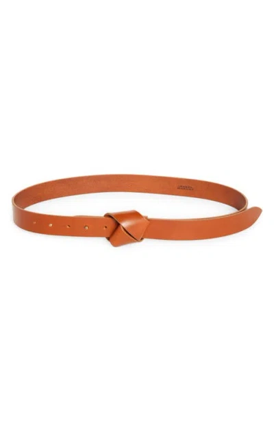 Isabel Marant Kassio Knotted Leather Belt In Brown
