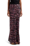 Isabel Marant Women's Katae Silk-blend Maxi Skirt In Black/ Multicolor