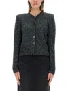 Isabel Marant 'kathlen' Grey Acrylic Blend Cardigan In Grey