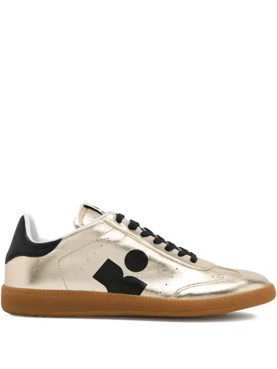 Isabel Marant Kaycee Logo-detail Sneakers In Gold