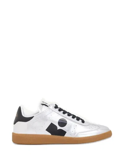 Isabel Marant Kaycee Metallic Sneakers In Silver