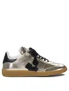Isabel Marant Low-top Metallic Finish Rubber Sole Sneakers In Gold