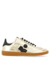 Isabel Marant Shiny Leather Kaycee Sneakers In Gold