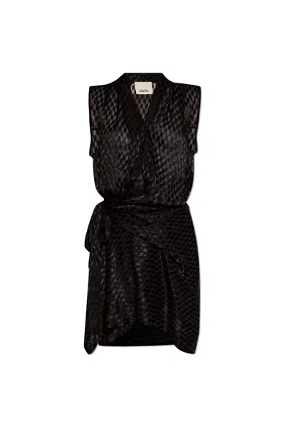 Isabel Marant Kayla Wrap Dress In Black
